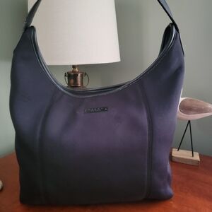 Coach 6210 Neoprene Zip Hobo Black Leather Bag Y2K Vintage